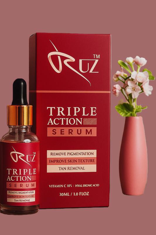 Triple Action Serum by RUZ Cosmetics – Vitamin C + Hyaluronic Acid