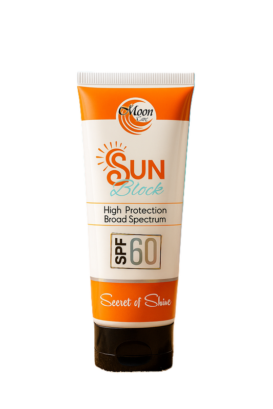 Moon Touch Sun Block SPF 60 (100ml) – High Protection, Oil-Free & Water Resistant Sunscreen for All Skin Types