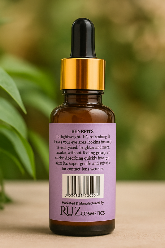 Eye Glow Serum by RUZ Cosmetics – Brightening & Refreshing Eye Care (30ml)