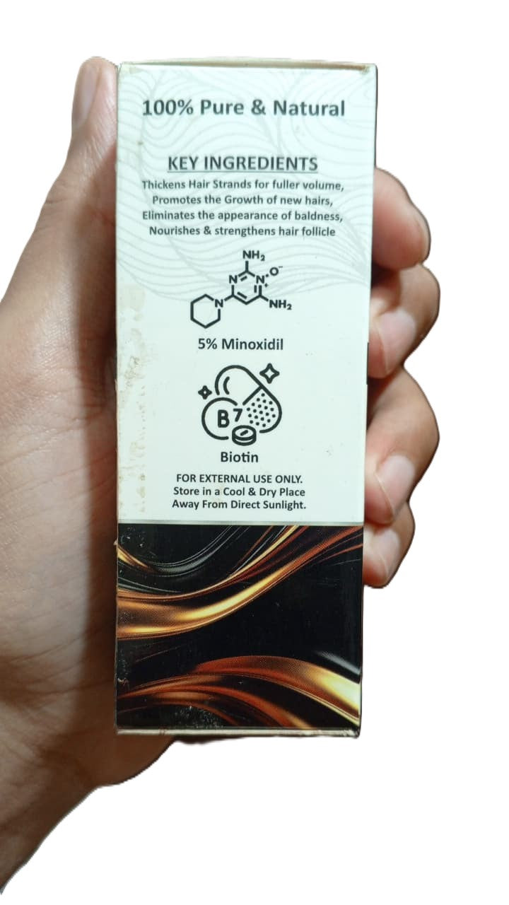Hair Growth Serum with 5% Minoxidil & Biotin – Stops Hair Fall, Activates Sleeping Roots, Promotes Thick & Long Hair
