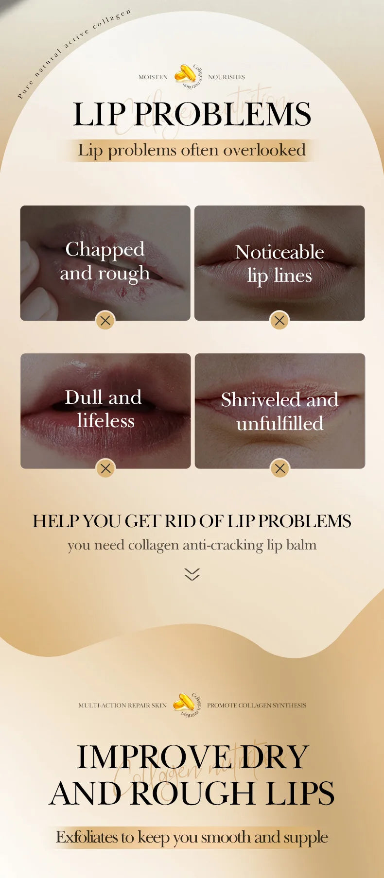 SADOER Collagen Lip Balm ā Moisturizing, Nourishing & Repairing Lip Care