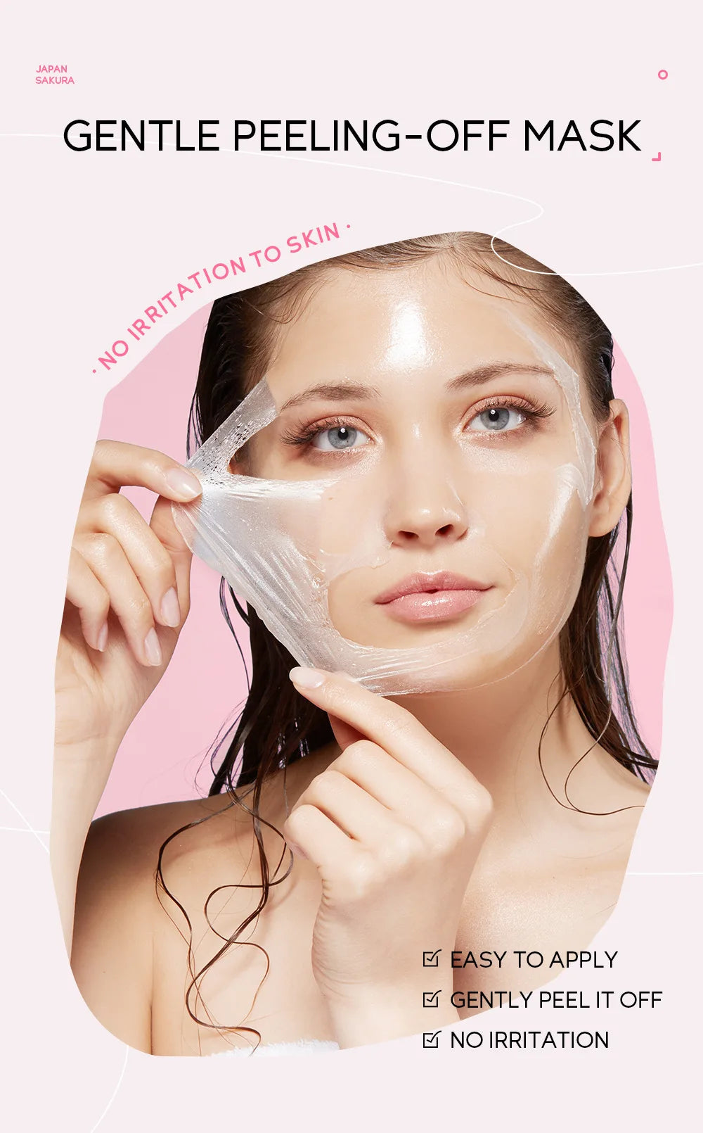 LAIKOU 24K Gold Sakura Peeling Face Mask – Anti-Wrinkle, Whitening & Blackhead Removal (50g)