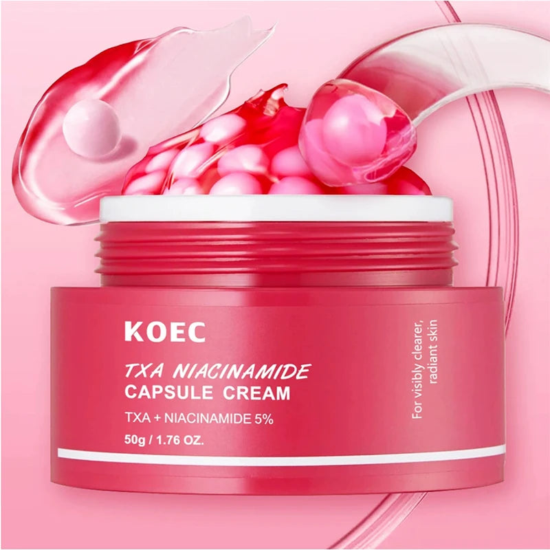 Vitamin C Capsule Face Cream – Collagen & Niacinamide Moisturizer Gel for Hydrating & Firming Skin