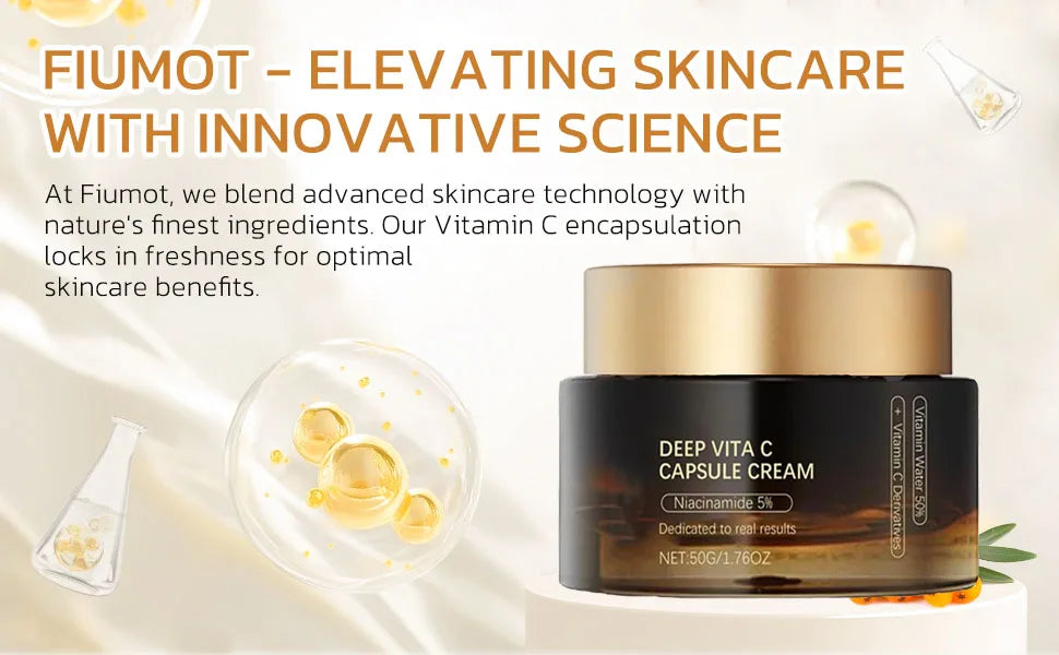 Deep Vitamin C Golden Capsule Face Moisturizer – Hydrating & Whitening Cream