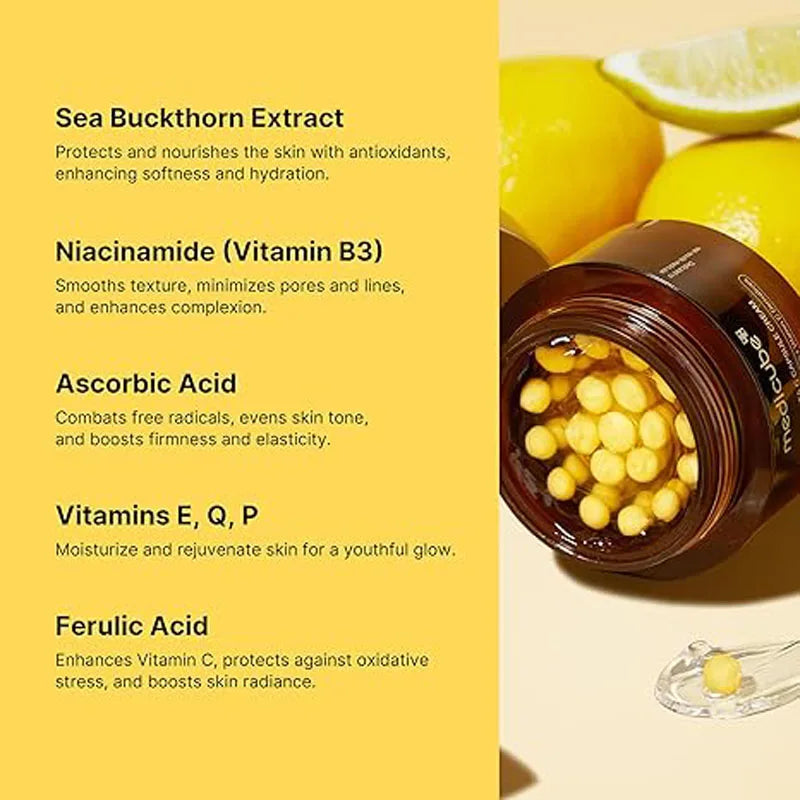 Deep Vitamin C Golden Capsule Face Moisturizer – Hydrating & Whitening Cream
