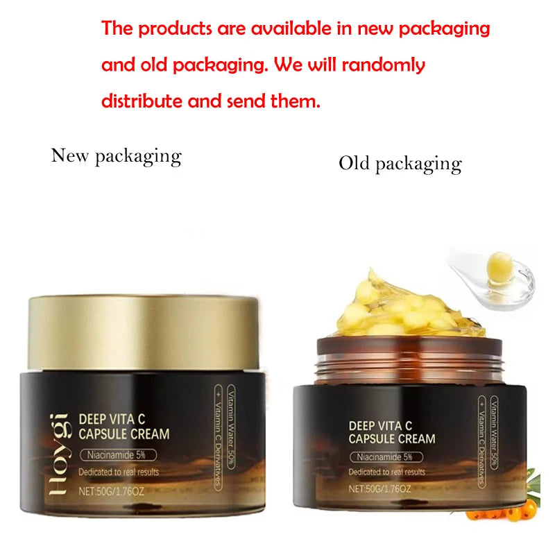 Deep Vitamin C Golden Capsule Face Moisturizer – Hydrating & Whitening Cream