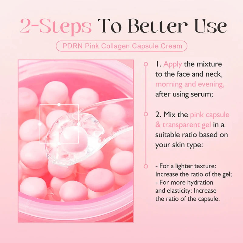 Vitamin C Capsule Face Cream – Collagen & Niacinamide Moisturizer Gel for Hydrating & Firming Skin