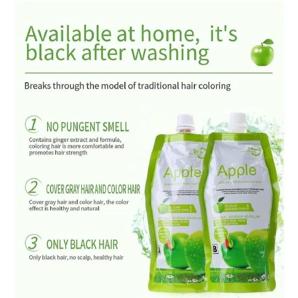 Apple Hair Color 500ml – Ammonia-Free Dark Brown Hair Color Cream | Natural, Long-Lasting & Nourishing Formula
