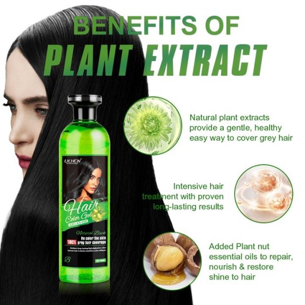 Lichen Professional Hair Color Gel – 500ml | Long-Lasting Black & Dark Brown Shades – Salon-Quality Finish