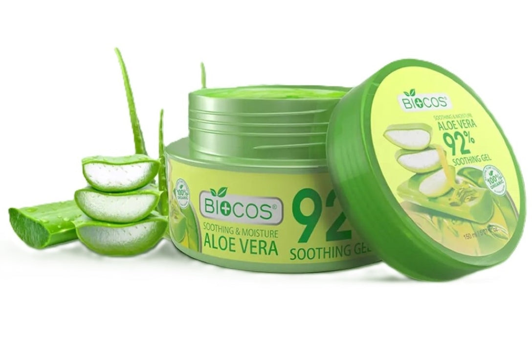 Aloe Vera Soothing Gel 92% – Hydrating, Calming & Healing Gel for Burns, Scrapes & Irritated Skin – 120gm