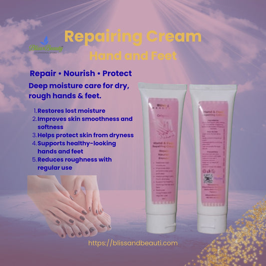 Bliss & Beauty Hand & Feet Repairing Cream 100g – Deep Moisturizing & Skin Repair Formula