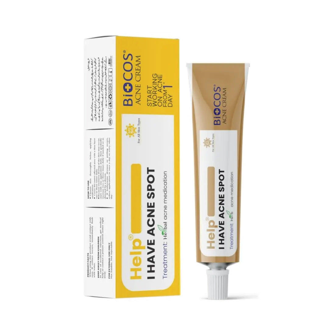 Anti Acne Cream for Pimples, Scars & Blemishes – Aloe Vera, Neem, Zinc Oxide – 12gm