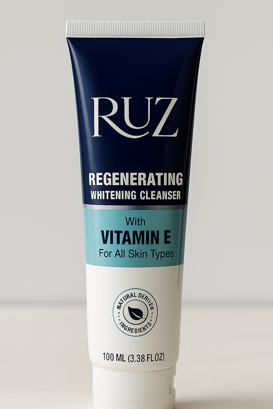 RUZ Regenerating Whitening Cleanser with Vitamin E – For All Skin Types (100ml)
