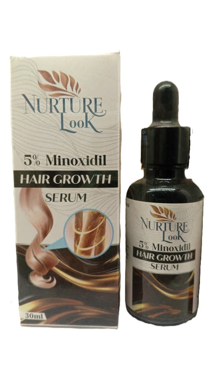 Hair Growth Serum with 5% Minoxidil & Biotin – Stops Hair Fall, Activates Sleeping Roots, Promotes Thick & Long Hair