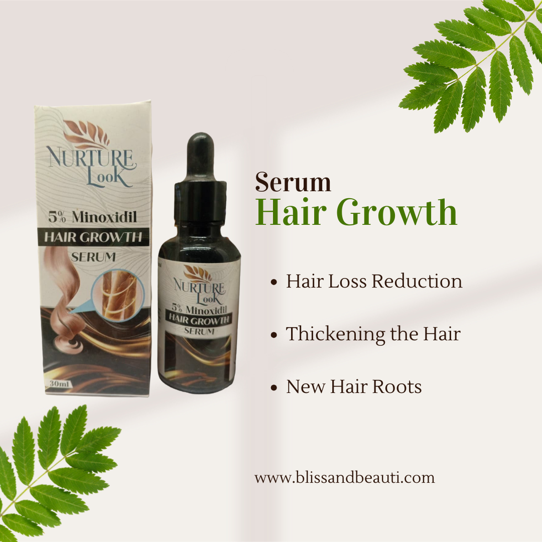 Hair Growth Serum with 5% Minoxidil & Biotin – Stops Hair Fall, Activates Sleeping Roots, Promotes Thick & Long Hair