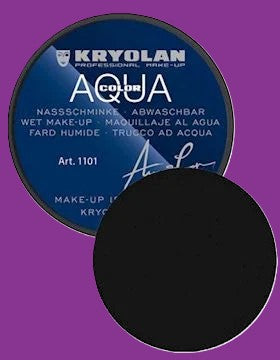 Kryolan Aqua Color Cake Liner – Black (071) Professional Eyeliner