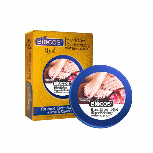 Hand & Feet Scrub with Vitamin E, Olive Oil & Jojoba Oil – Deep Hydration, Exfoliation, Cracked Heels Repair & Smooth Skin Treatment – 50g