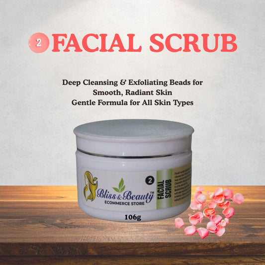 Bliss & Beauty Facial Scrub – 106g | Deep Cleansing & Exfoliating Beads for Smooth, Radiant Skin | Gentle Formula for All Skin Types