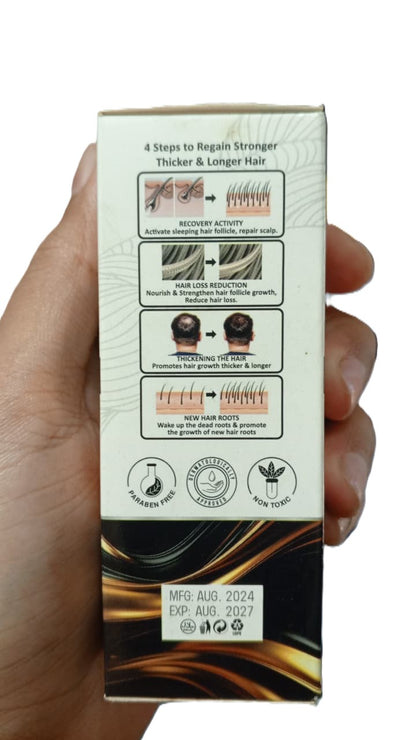 Hair Growth Serum with 5% Minoxidil & Biotin – Stops Hair Fall, Activates Sleeping Roots, Promotes Thick & Long Hair