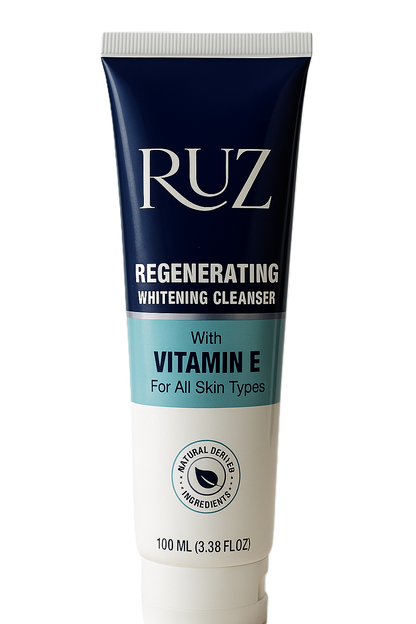 RUZ Regenerating Whitening Cleanser with Vitamin E – For All Skin Types (100ml)