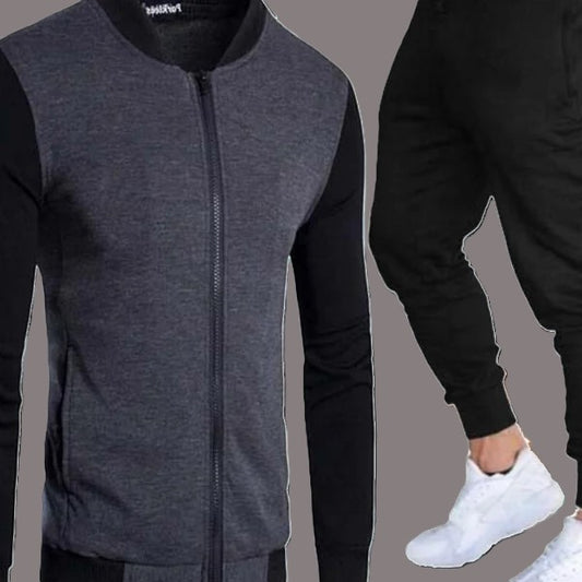 Men’s Winter Stylish Tracksuit – Fleece & Terry 2-Piece Gym & Workout Suit (M, L, XL)