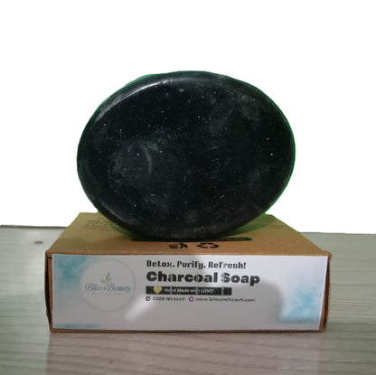 Charcoal Deep Cleansing Soap with Tea Tree, Coconut Oil & Vitamin E – Detox, Oil Control & Clear Skin Formula – 100g
