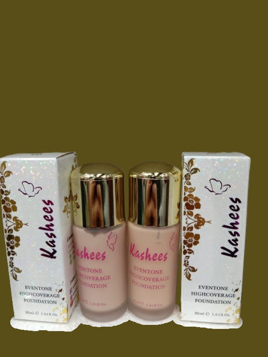 Kashees Eventone High Coverage Foundation 30ml – Long Lasting Base