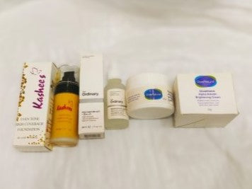 Skin Brightening Combo – Niacinamide Serum + Glow Cream + Kashees Foundation