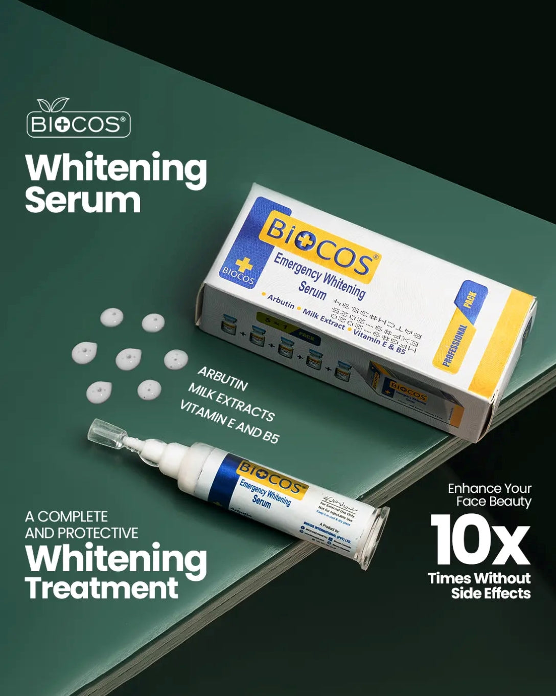 Skin Whitening Serum 15ml (Parlour Pack) – Kojic Acid, Arbutin, Vitamin C & Glutathione | Brightening, Dark Spot Correcting & Anti-Aging Night Serum