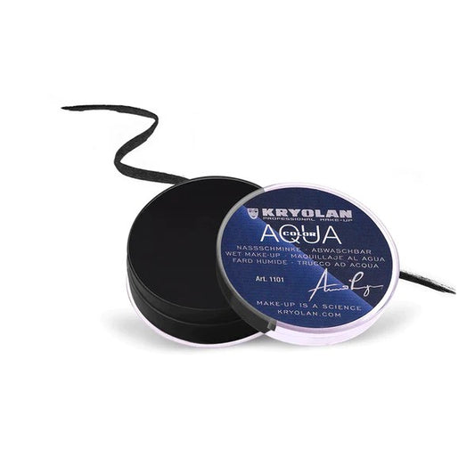 Kryolan Aqua Color Cake Liner – Black (071) Professional Eyeliner