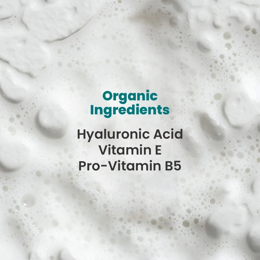 Hyaluronic Acid Face Wash Mousse – Hydrating Foaming Cleanser with Aloe Vera, Vitamin E & Pro-Vitamin B5 | Deep Pore Cleansing, Anti-Breakout, Non-Drying – 120ml – Beauty Gains