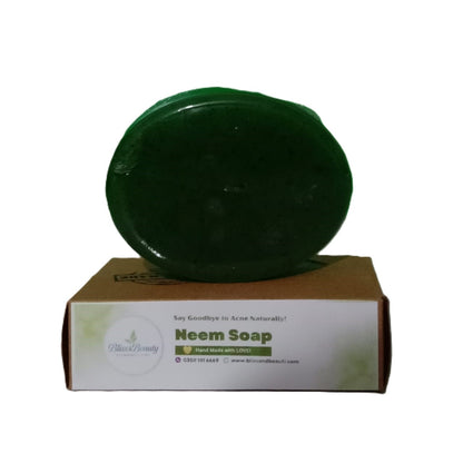 Neem & Tea Tree Anti-Acne Soap with Moringa & Vitamin E – Purifying & Skin-Calming Formula – 100g