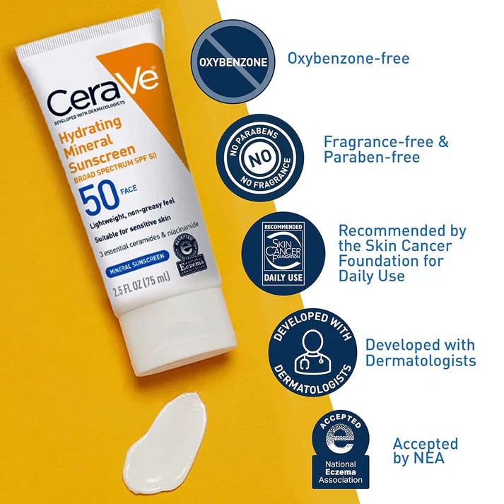 CeraVe 4-in-1 Skincare Kit – Night Cream, Sunblock, Cleanser & Serum