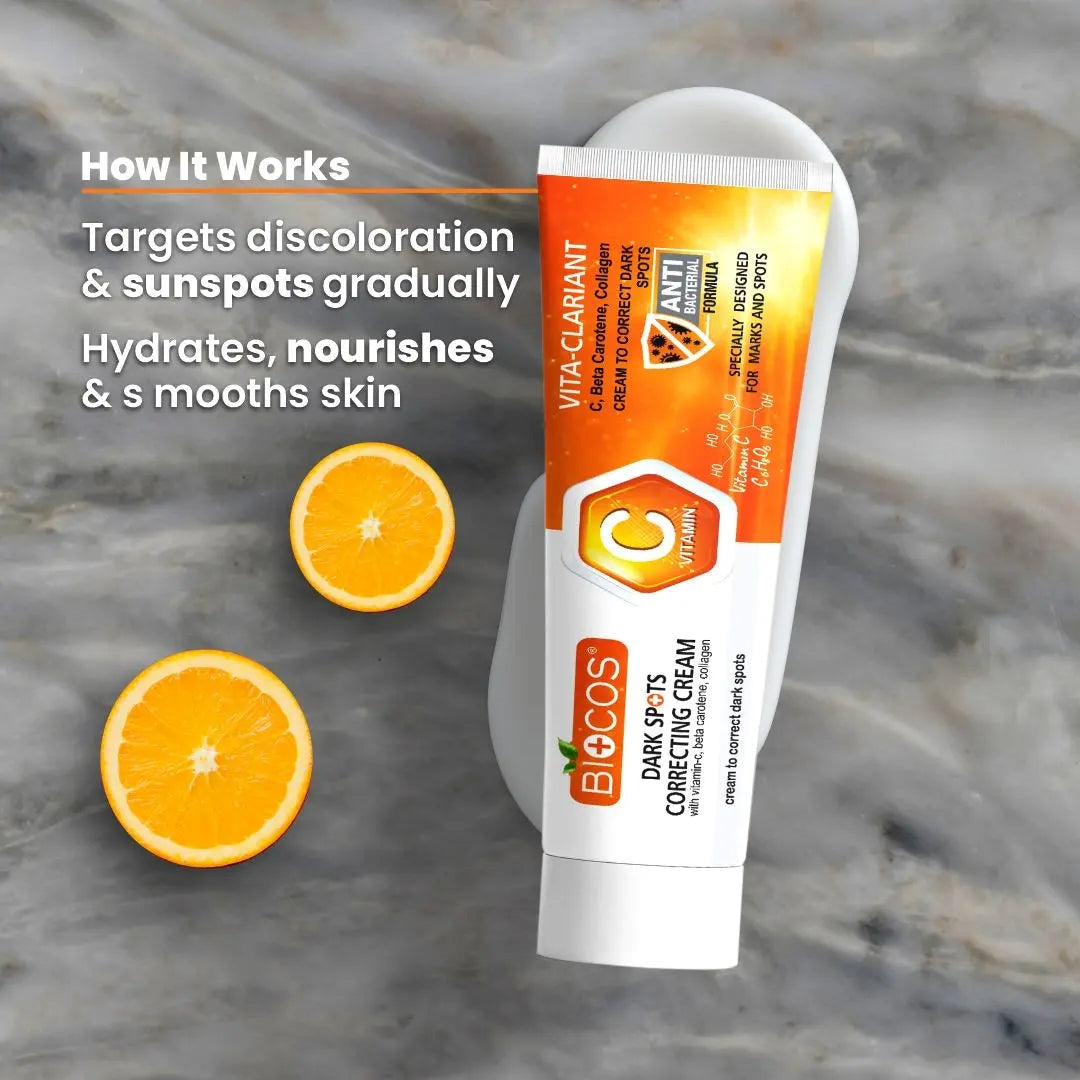 Dark Spot Correcting Cream 40gm – Brightening & Hydrating with Sweet Almond Oil, Glycerin & Antioxidants | Fades Dark Spots, Pigmentation & Uneven Skin Tone
