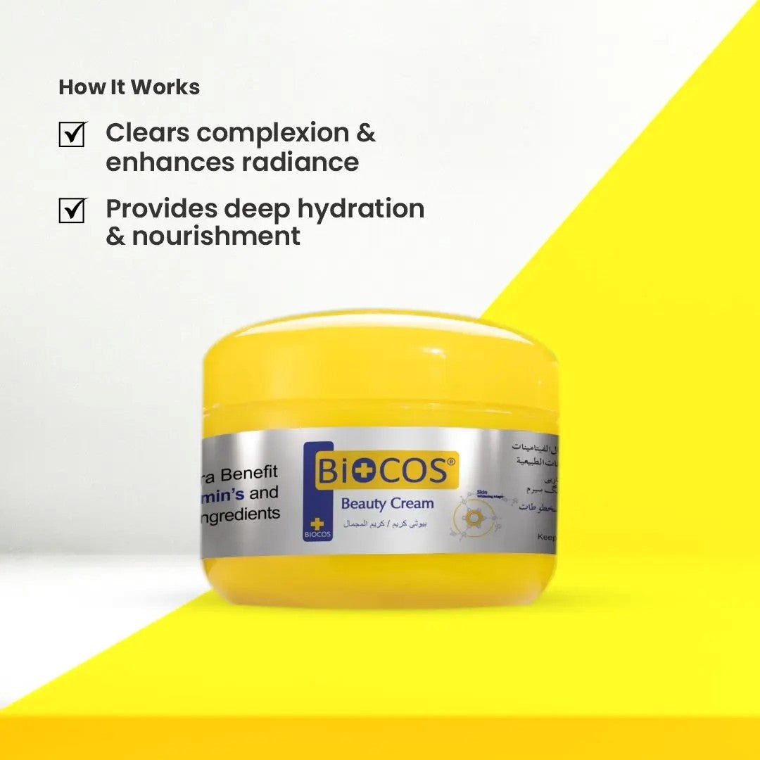 Beauty Cream – Skin Brightening & Anti-Aging Moisturizer with Arbutin, Vitamin E, Kojic Acid, Licorice Extract & Glutathione – Hydrating & Radiance Boosting Formula