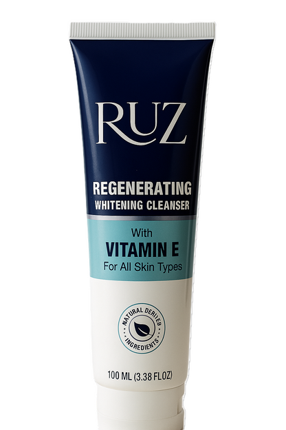 RUZ Regenerating Whitening Cleanser with Vitamin E – For All Skin Types (100ml)