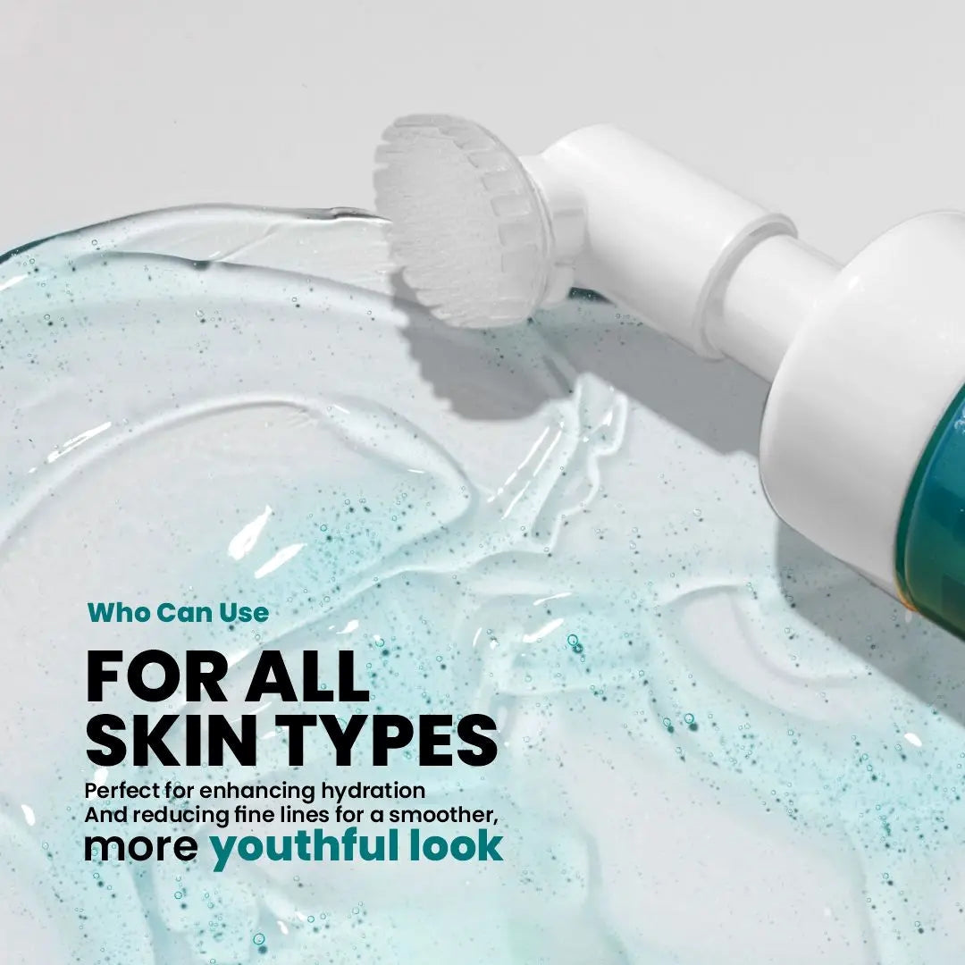 Hyaluronic Acid Face Wash Mousse – Hydrating Foaming Cleanser with Aloe Vera, Vitamin E & Pro-Vitamin B5 | Deep Pore Cleansing, Anti-Breakout, Non-Drying – 120ml – Beauty Gains