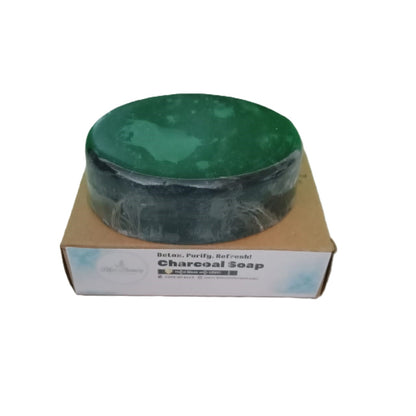 Charcoal Deep Cleansing Soap with Tea Tree, Coconut Oil & Vitamin E – Detox, Oil Control & Clear Skin Formula – 100g