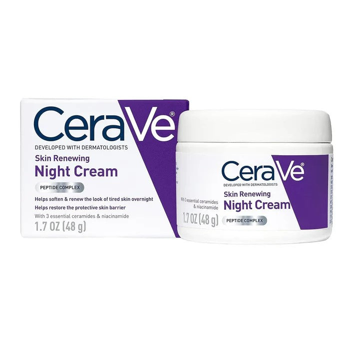 CeraVe 4-in-1 Skincare Kit – Night Cream, Sunblock, Cleanser & Serum