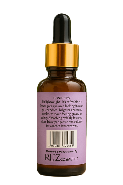 Eye Glow Serum by RUZ Cosmetics – Brightening & Refreshing Eye Care (30ml)