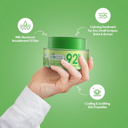 Aloe Vera Soothing Gel 92% – Hydrating, Calming & Healing Gel for Burns, Scrapes & Irritated Skin – 120gm