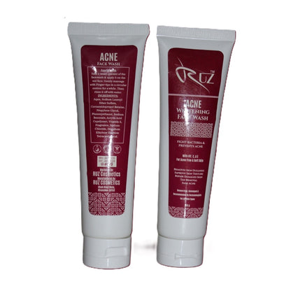 RUZ Acne Whitening Face Wash 100ml | Fight Acne & Improve Skin Texture