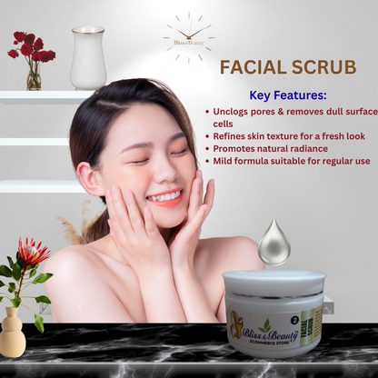 Bliss & Beauty Facial Scrub – 106g | Deep Cleansing & Exfoliating Beads for Smooth, Radiant Skin | Gentle Formula for All Skin Types