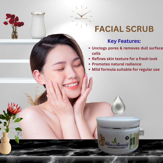 Bliss & Beauty Facial Scrub – 106g | Deep Cleansing & Exfoliating Beads for Smooth, Radiant Skin | Gentle Formula for All Skin Types