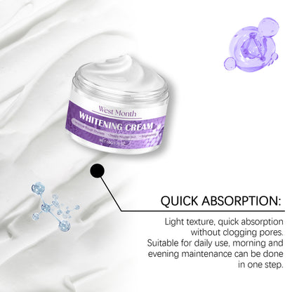 West&Month Whitening Cream – Anti-Melanin, Fade Pigmentation & Dark Spots, Hydrating Face Cream 50g