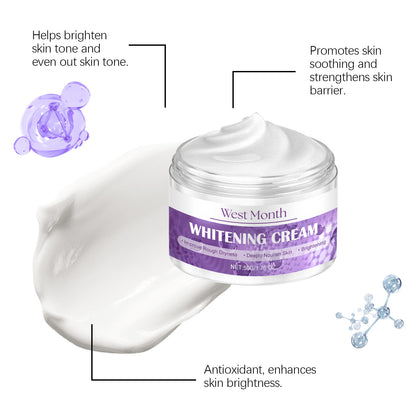 West&Month Whitening Cream – Anti-Melanin, Fade Pigmentation & Dark Spots, Hydrating Face Cream 50g