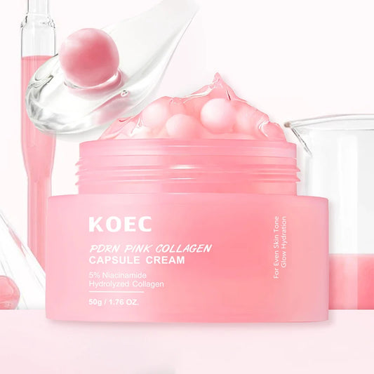Vitamin C Capsule Face Cream – Collagen & Niacinamide Moisturizer Gel for Hydrating & Firming Skin
