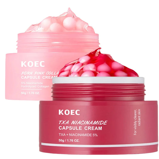 Vitamin C Capsule Face Cream – Collagen & Niacinamide Moisturizer Gel for Hydrating & Firming Skin