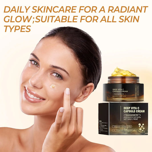 Deep Vitamin C Golden Capsule Face Moisturizer – Hydrating & Whitening Cream