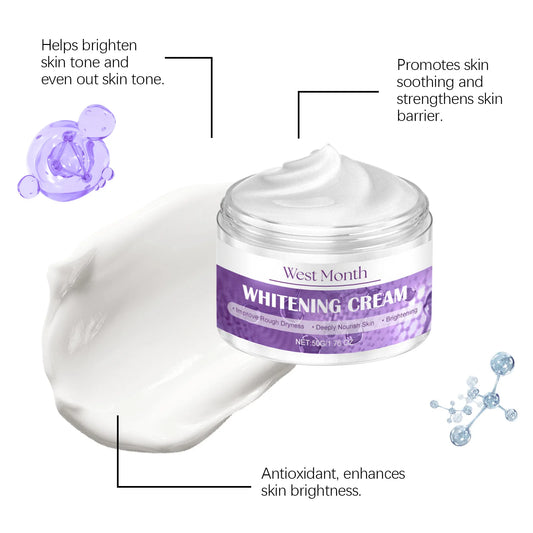 West&Month Whitening Cream – Anti-Melanin, Fade Pigmentation & Dark Spots, Hydrating Face Cream 50g